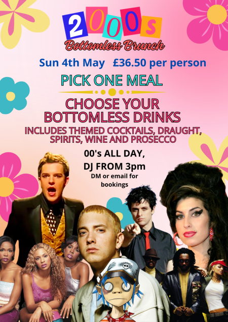 00's Brunch May 4th Bank Holiday